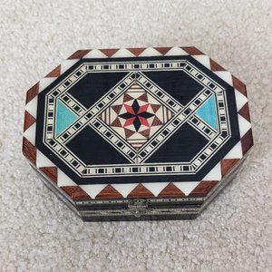 Spanish handmade inlaid wooden box